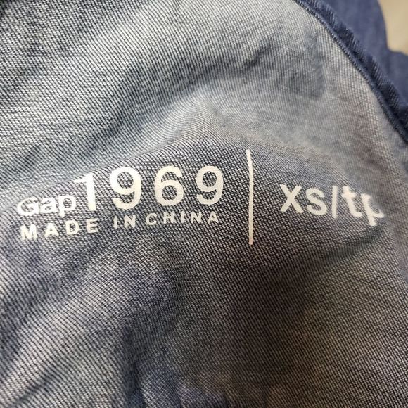 GAP 1969 Denim Jumper Dress Blue Extra Small XS - Picture 5 of 7